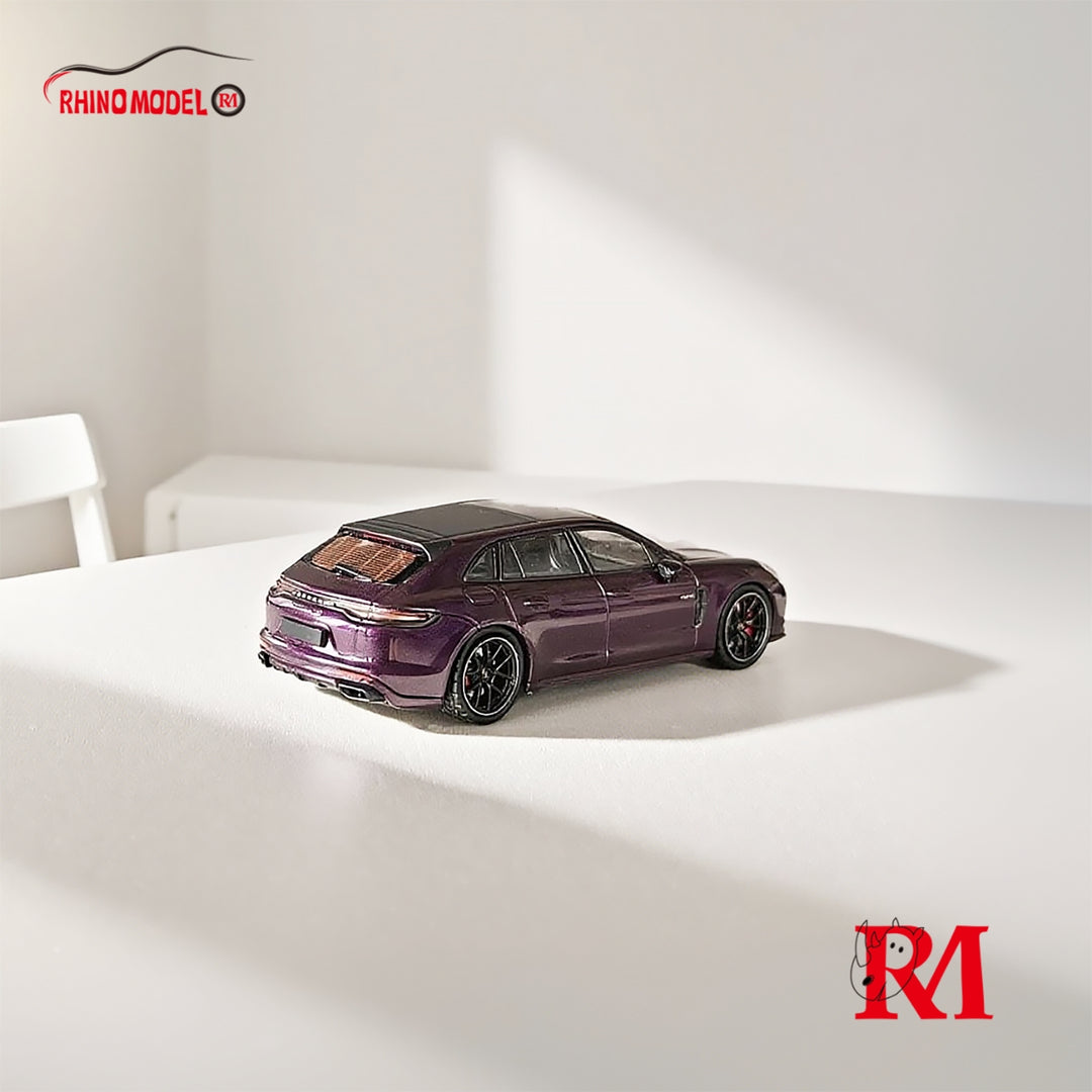 [Preorder] Rhino Model 1:64 Porsche Panamera 2nd Generation 971 Hunting Version Sport Turismo - Dark Purple