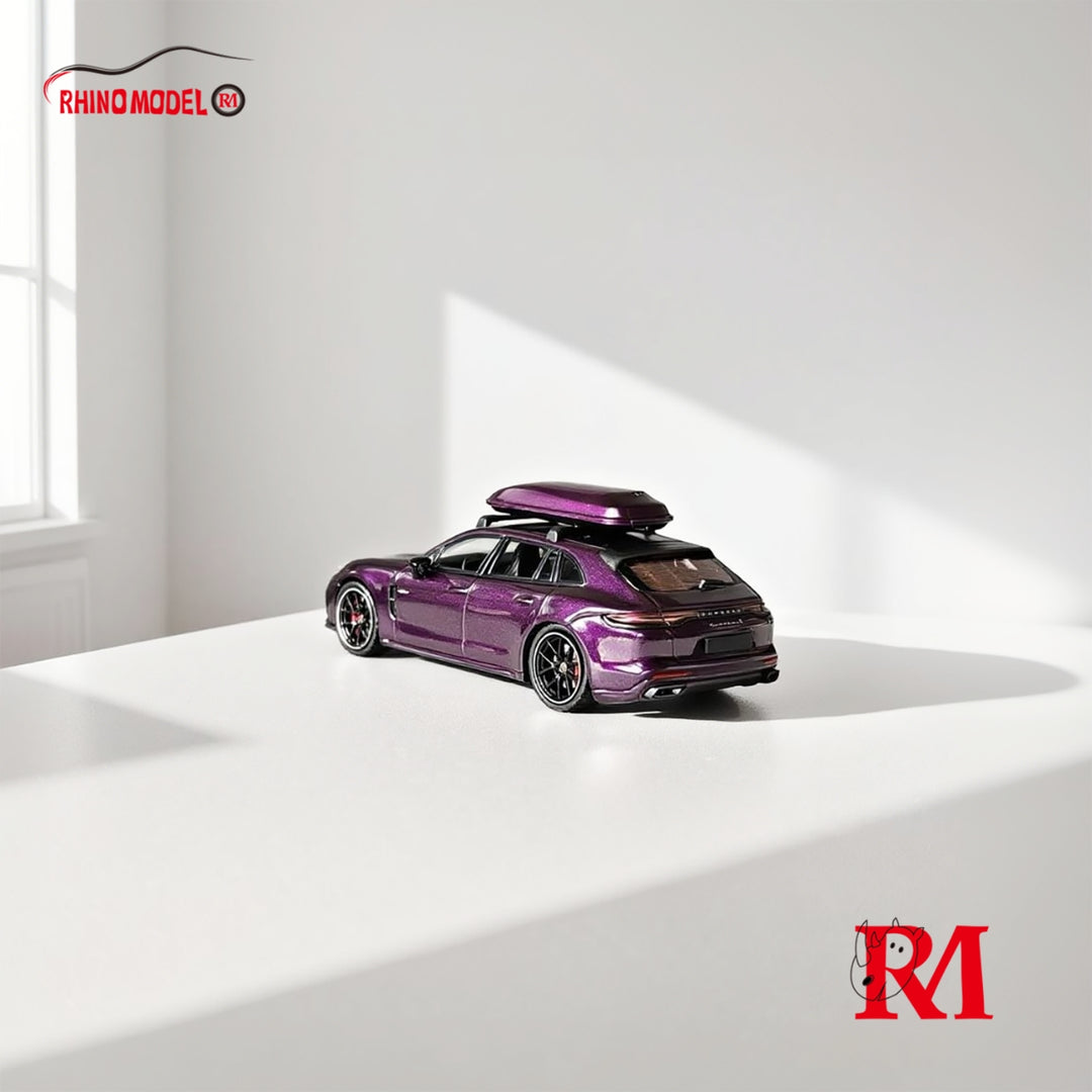 [Preorder] Rhino Model 1:64 Porsche Panamera 2nd Generation 971 Hunting Version Sport Turismo - Dark Purple