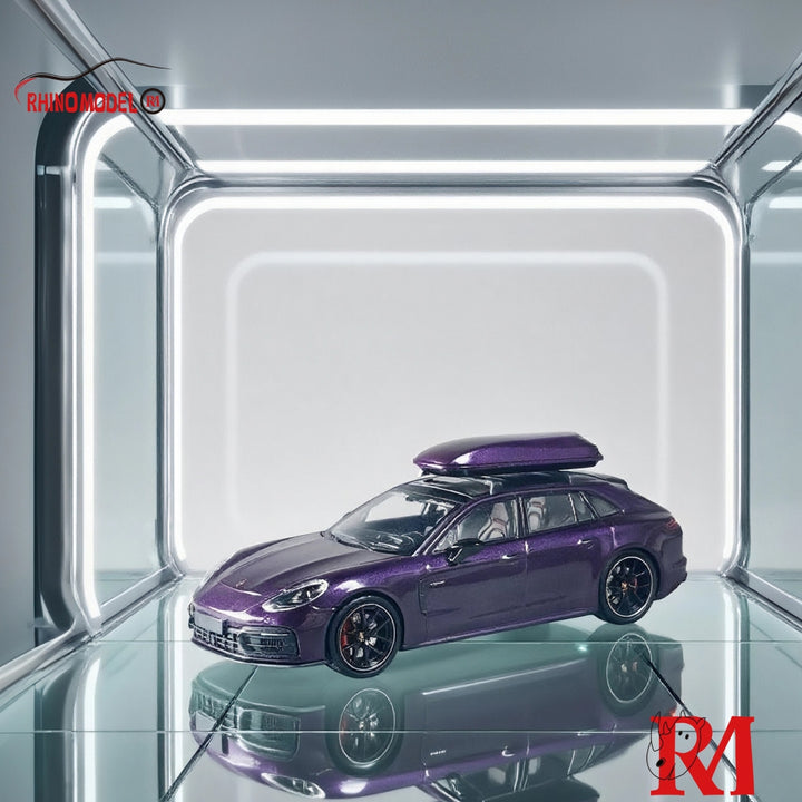 [Preorder] Rhino Model 1:64 Porsche Panamera 2nd Generation 971 Hunting Version Sport Turismo - Dark Purple