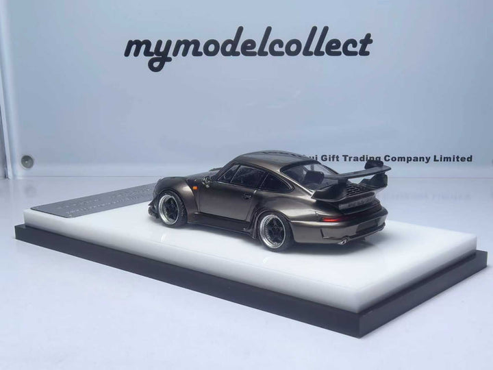 [Preorder] Model Collect 1:64 Porsche RWB964 High Wing Chrome Pearl Gray MC640023H
