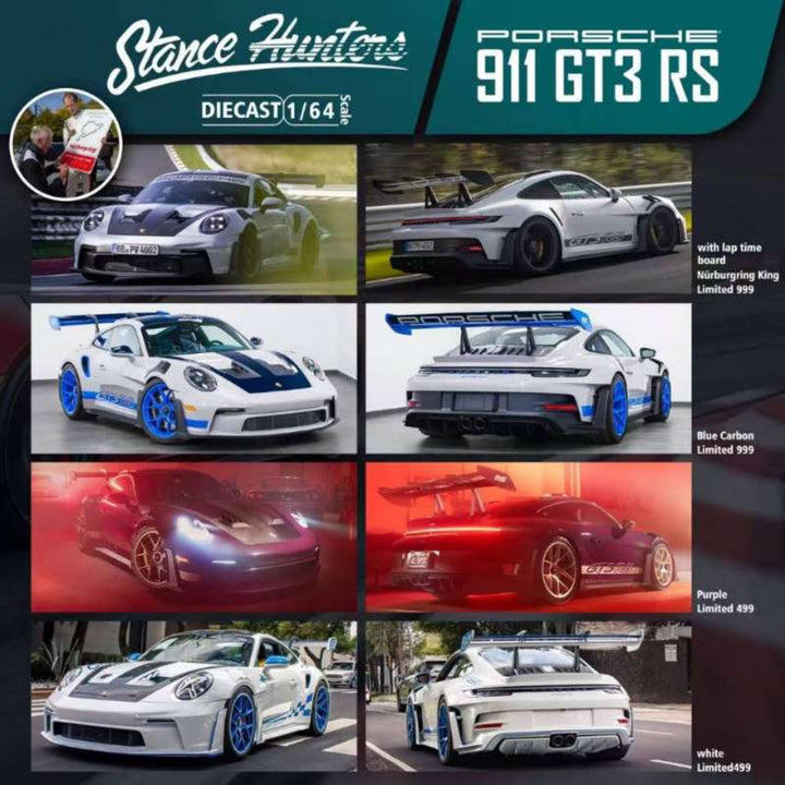 [Preorder] Stance Hunters 1:64 Porsche 911 GT3 TS (4 Colours)