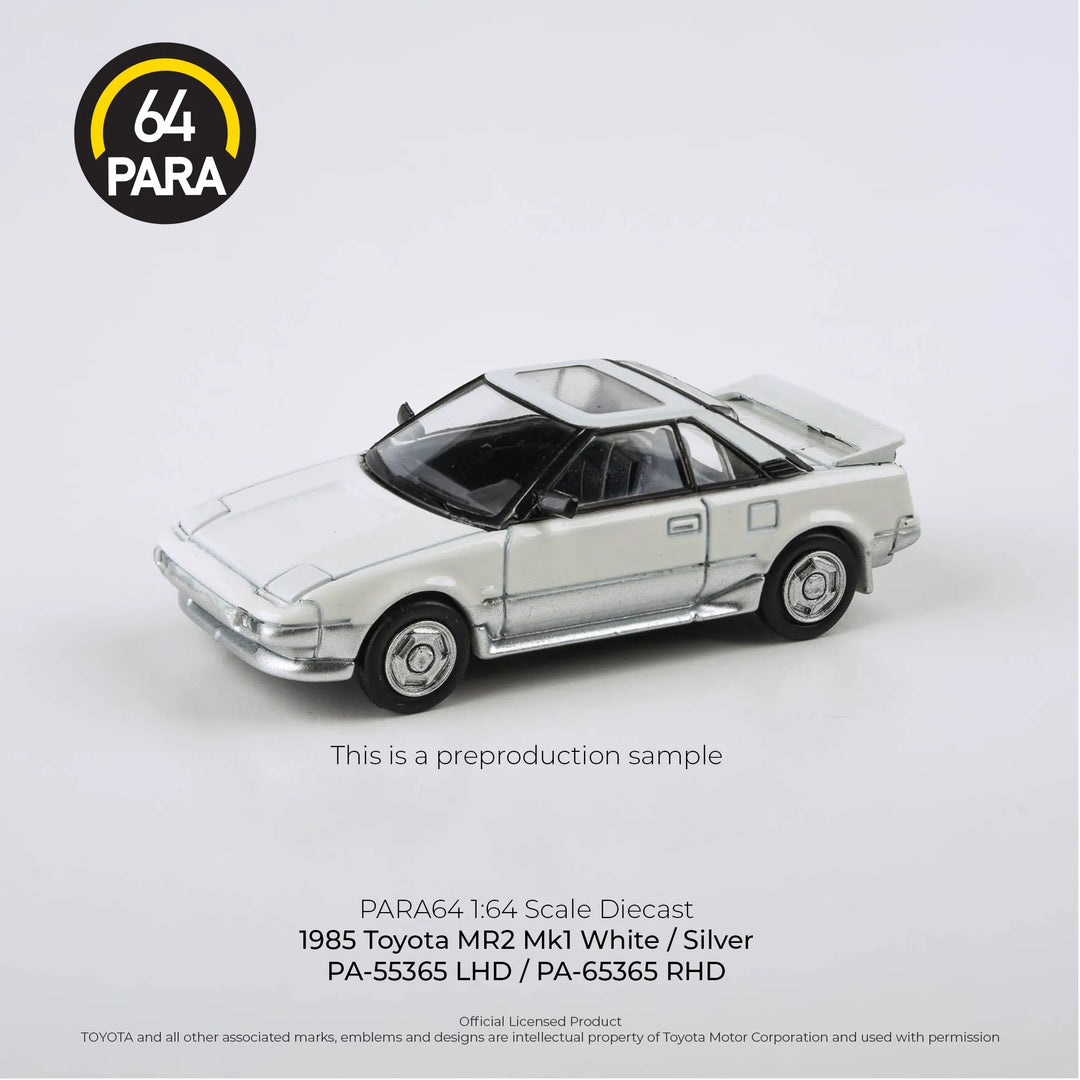 Para64 1:64 1985 Toyota MR2 MK1 – White/ Silver