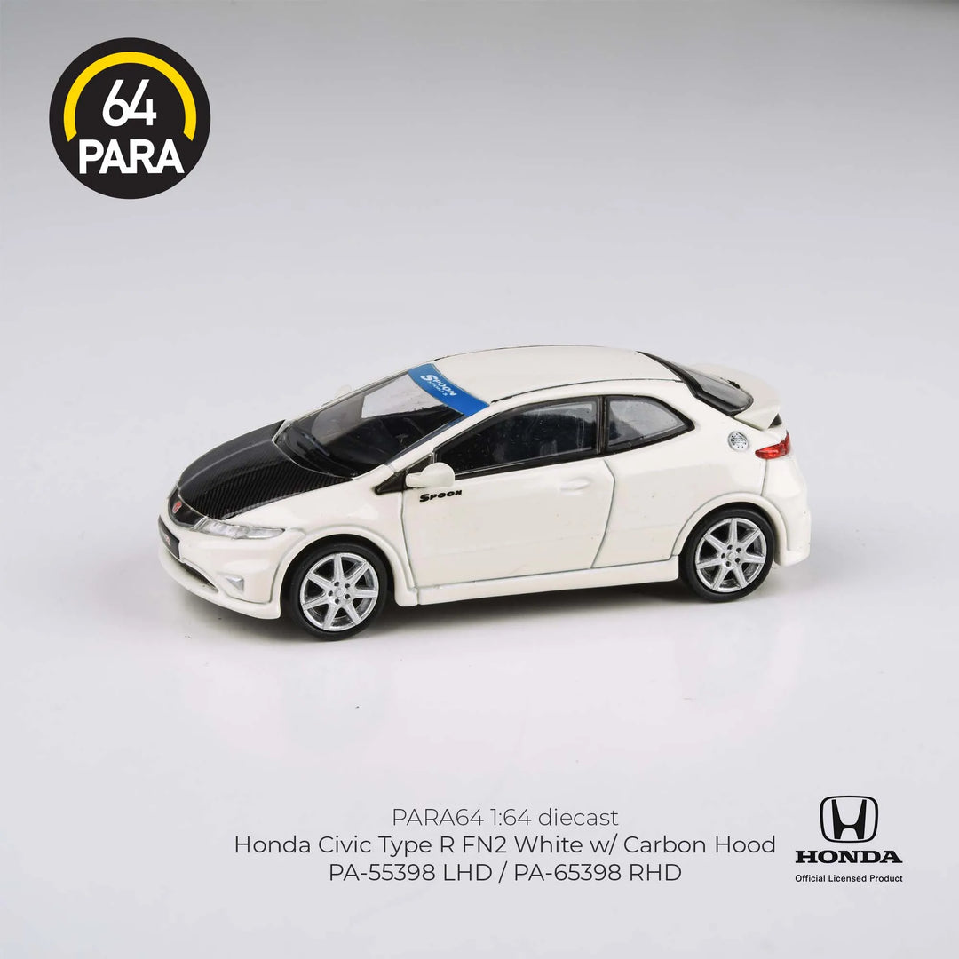 Para64 1:64 2007 Honda Civic Type R – FN2 White w/ Carbon Hood