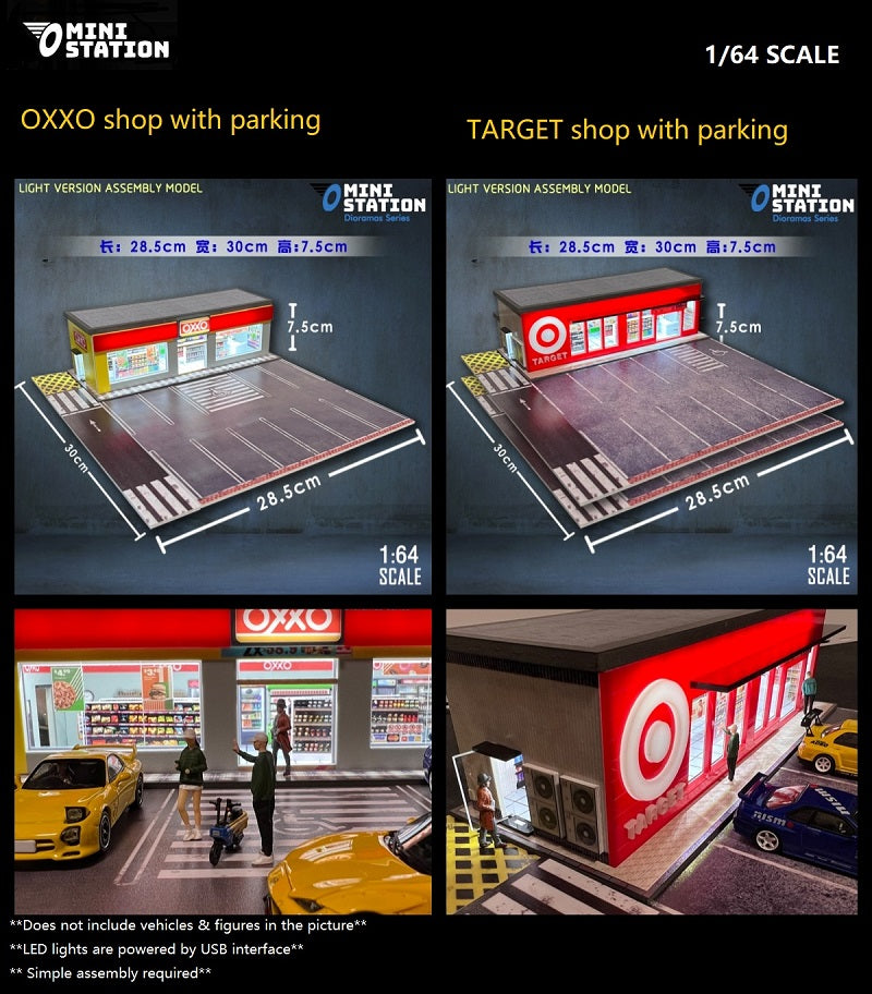 [Preorder] Mini Station 1:64 Target Shop with Parking Diorama