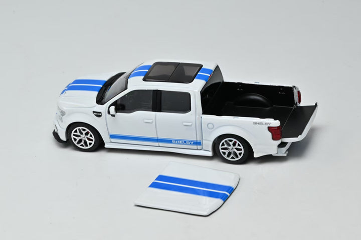 [Preorder] Funny Model 1:64 Shelby F150 Super Snake Oxford White / Blue Racing Stripes