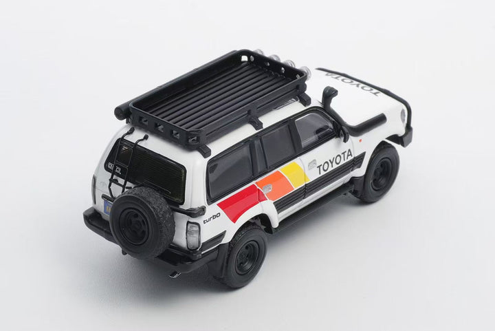 GCD 1:64 Toyota Land Cruiser 80 LHD TRD WHITE KS-014-614