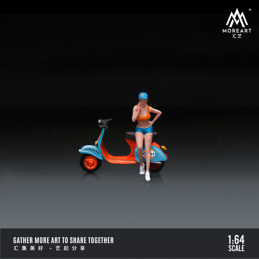 [Preorder] MoreArt 1:64 Gulf Pedal Motocycle Doll