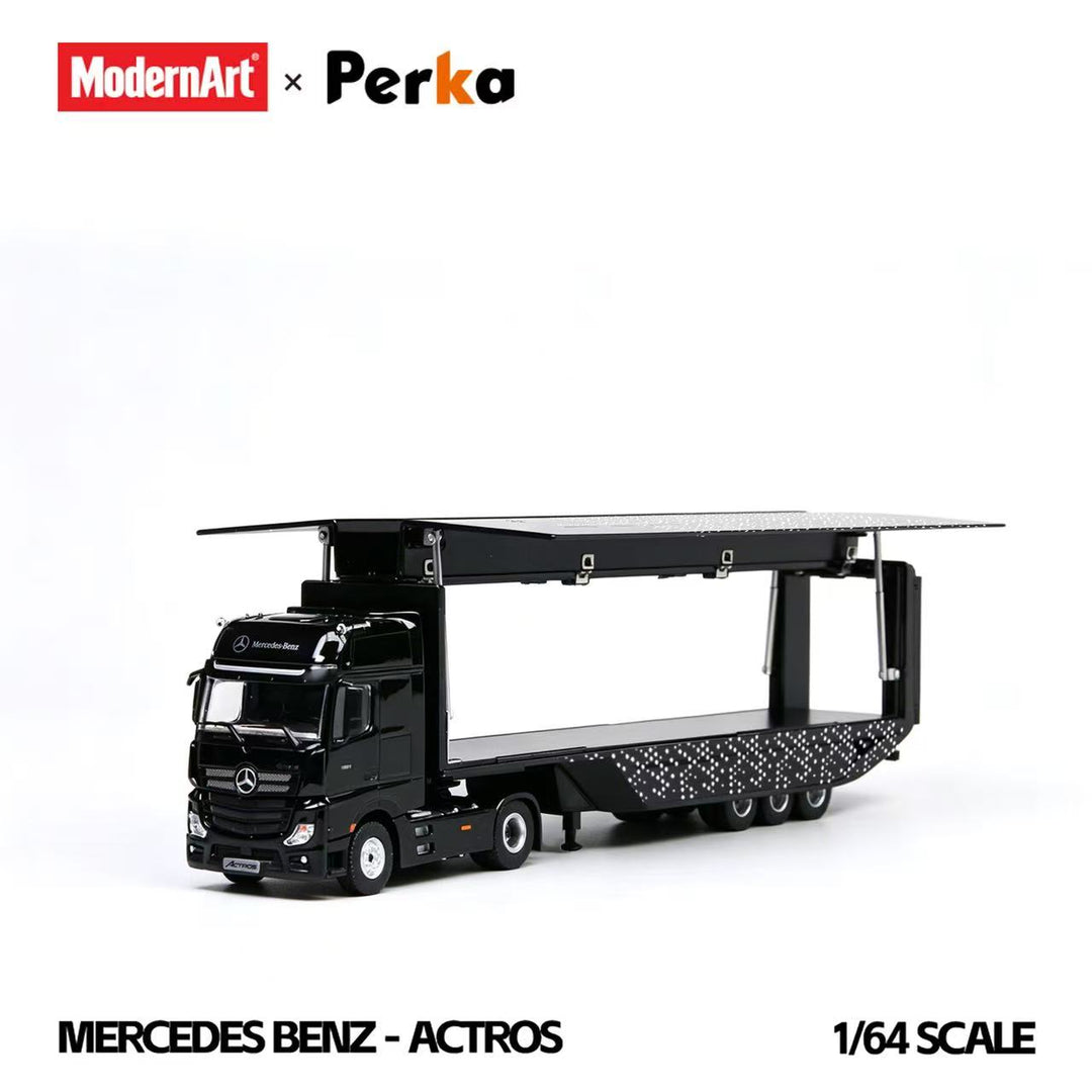 [Preorder] ModernArt X Perka 1:64 Mercedes-Benz Wingspan Van Semi-trailer Black Dot Matrix Simulated MD648702