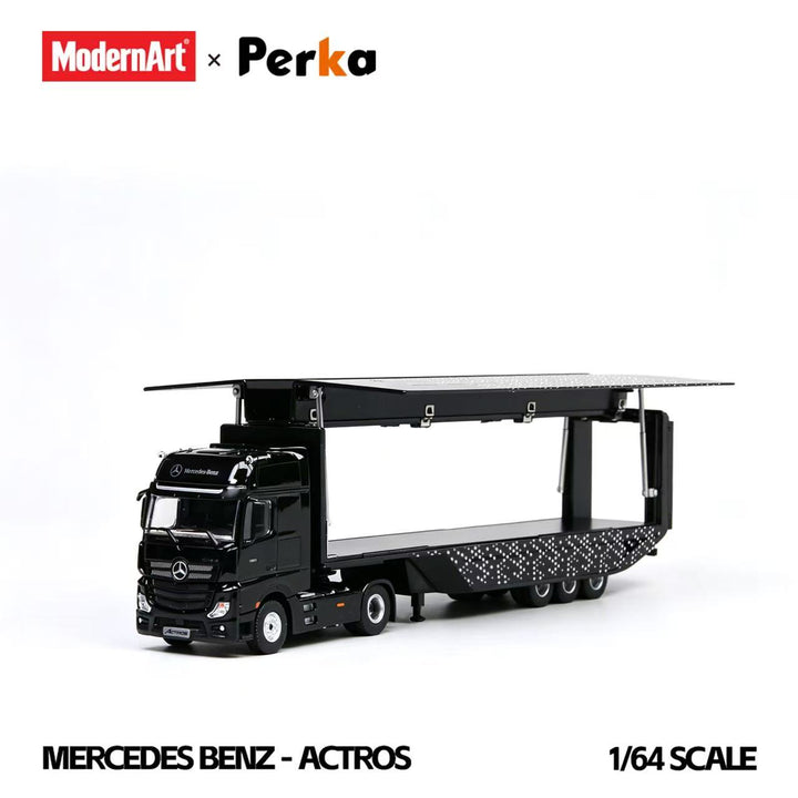 [Preorder] ModernArt X Perka 1:64 Mercedes-Benz Wingspan Van Semi-trailer Black Dot Matrix Simulated MD648702