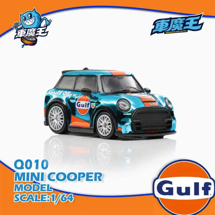 [Preorder] DEMON KING AUTO 1:64 BMW Mini Cooper Q Version Chrome Gulf DKA-Q010
