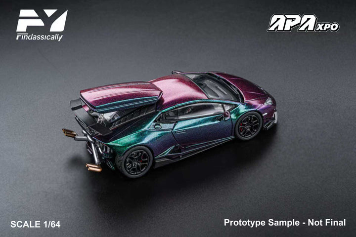 [Preorder] Finclassically 1:64 Lamborghini Huracan LP610 Cartelfunds Twin-Turbo - Chameleon Foshan Limited Edition