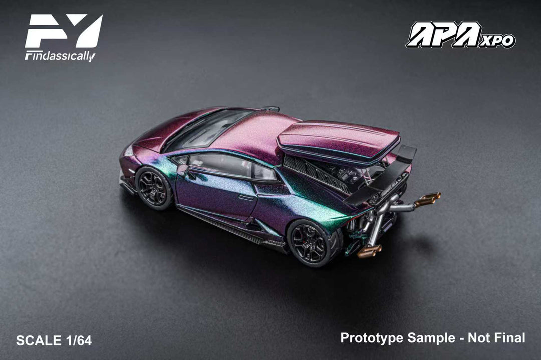 [Preorder] Finclassically 1:64 Lamborghini Huracan LP610 Cartelfunds Twin-Turbo - Chameleon Foshan Limited Edition
