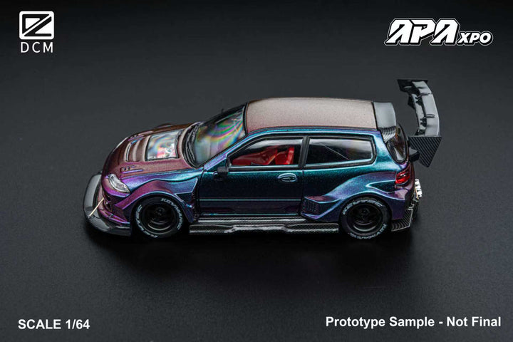 [Preorder] DCM 1:64 Honda Kevmannz 1996 EG6 Hatchback Wide Body - Foshan Limited Edition (2 Versions)