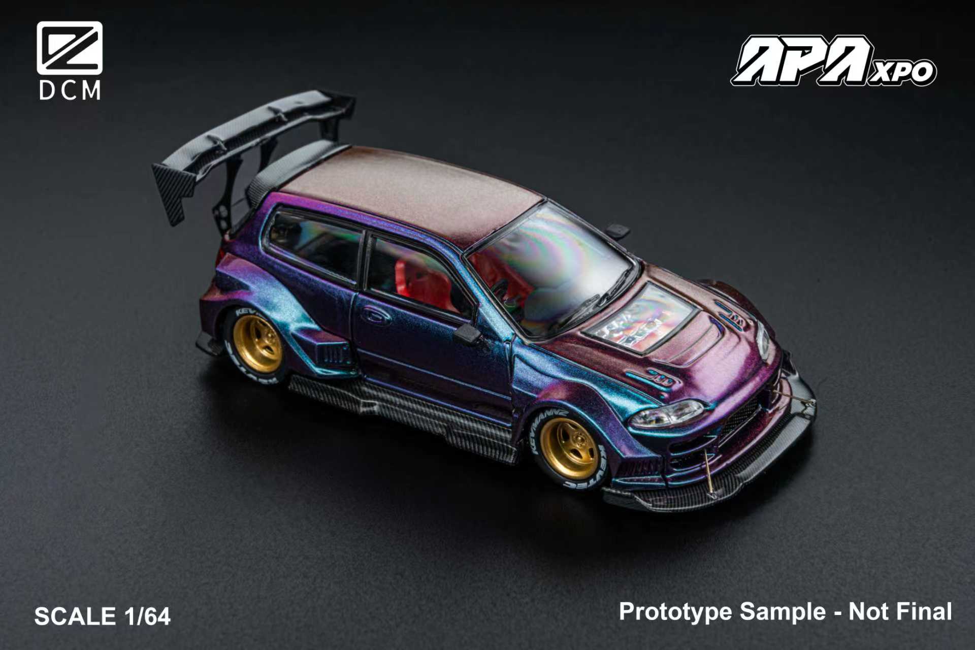 Preorder] DCM 1:64 Honda Kevmannz 1996 EG6 Hatchback Wide