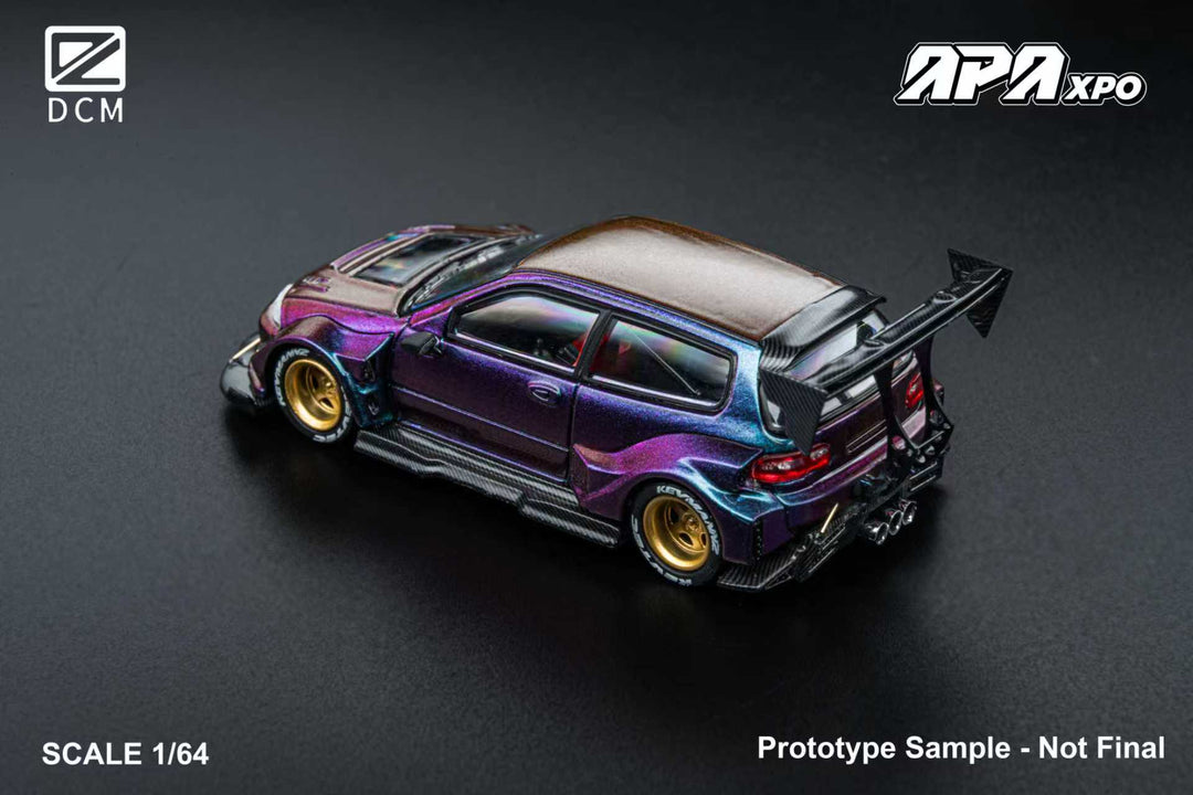 [Preorder] DCM 1:64 Honda Kevmannz 1996 EG6 Hatchback Wide Body - Foshan Limited Edition (2 Versions)