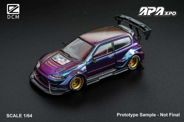 [Preorder] DCM 1:64 Honda Kevmannz 1996 EG6 Hatchback Wide Body - Foshan Limited Edition (2 Versions)