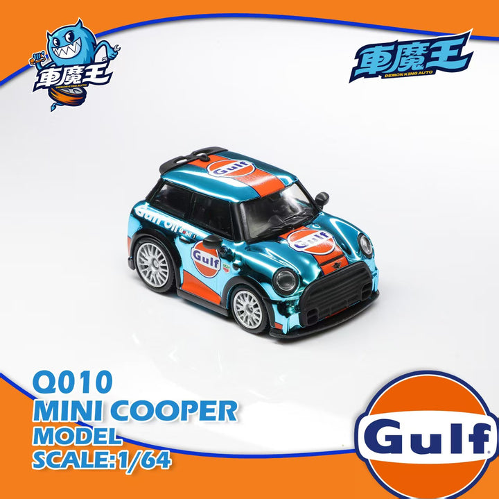 [Preorder] DEMON KING AUTO 1:64 BMW Mini Cooper Q Version Chrome Gulf DKA-Q010