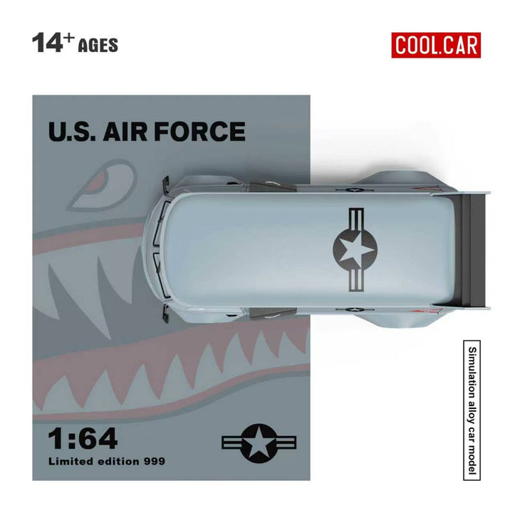 [Preorder] Cool Car 1:64 Volkswagen T1 Grey Shark Mouth Livery CC642959