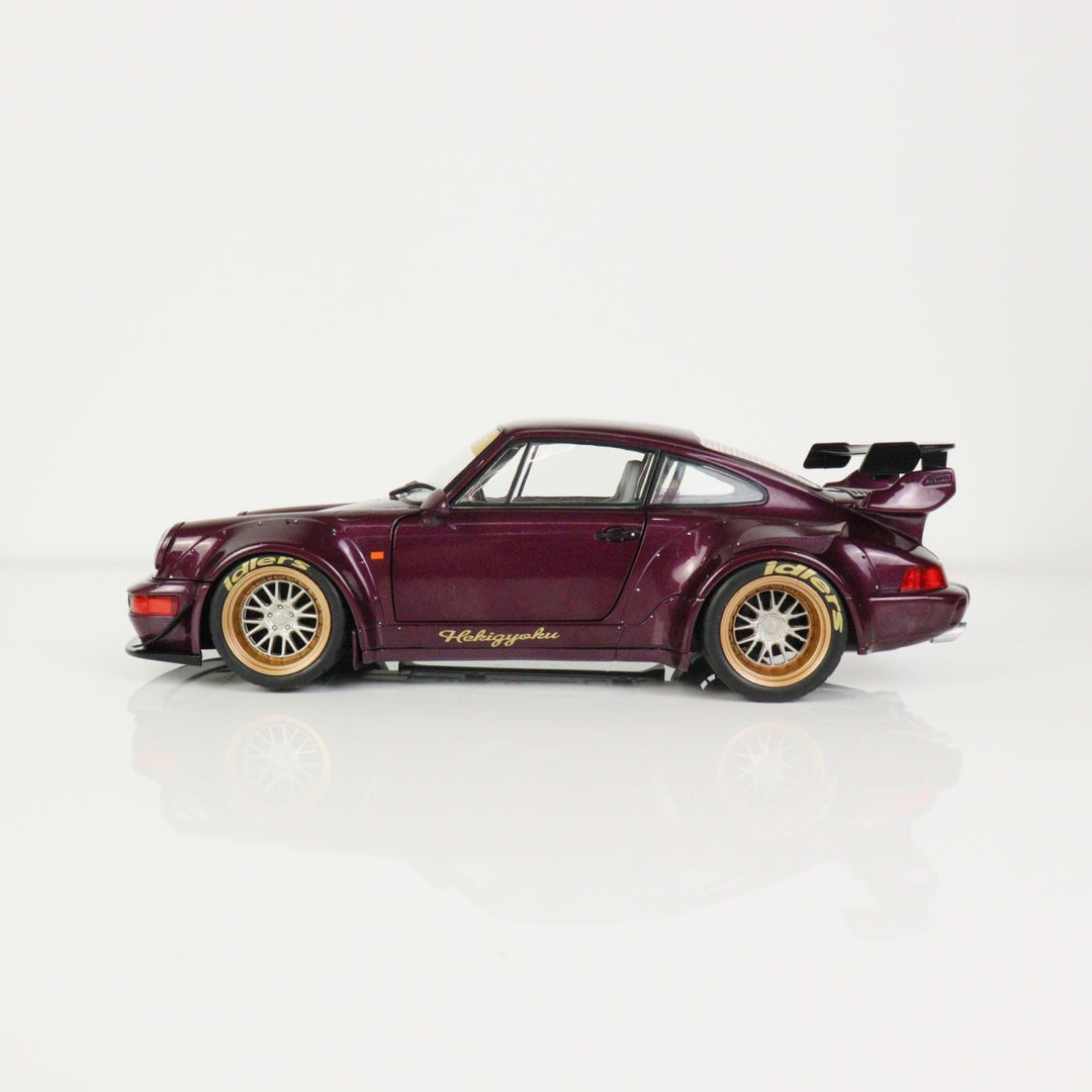 Solido Modellauto Porsche RWB 964 Body Kit Hekigyoku 2022 lila Modellauto 1:18 Solido, Maßstab 1:18, Länge: ca. 23 cm Solido Modellauto Porsche RWB 964 Body Kit Hekigyoku 2022 lila Modellauto 1:18 Solido, Maßstab 1:18, Länge: ca. 23 cm