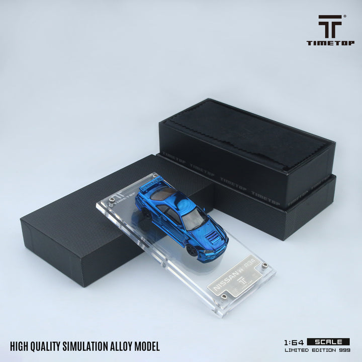 [Preorder] Time Top 1:64 Nissan GTRR34 - Chrome Blue