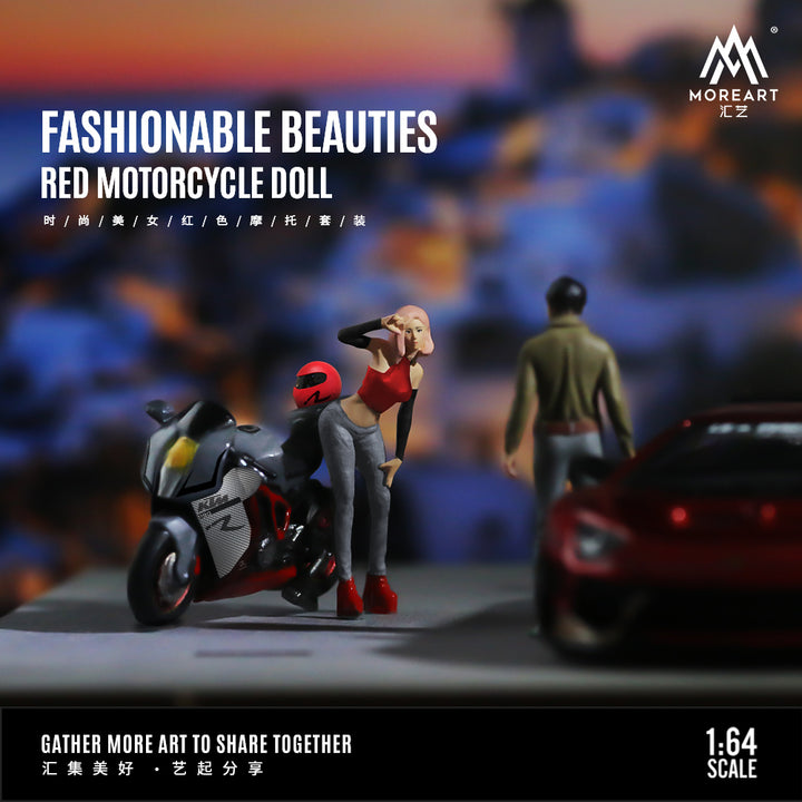 MoreArt 1:64 Fashion Beauty Motorcycle Doll MO222035/MO222036