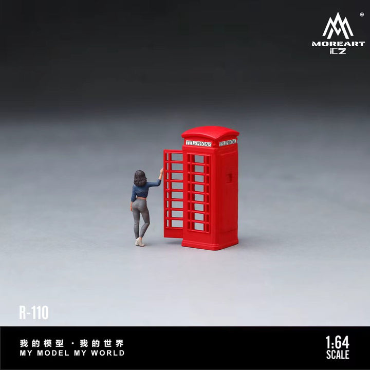 [Preorder] MoreArt 1:64 TELEPHONE BOOTH STREET SHOT GIRL FIGURE SET MO223110