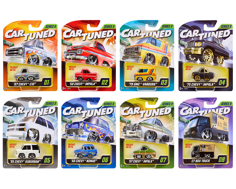CarTuned 1:64 Series 9 Mainline Assortment of 8 Styles 2026 592631-XX8