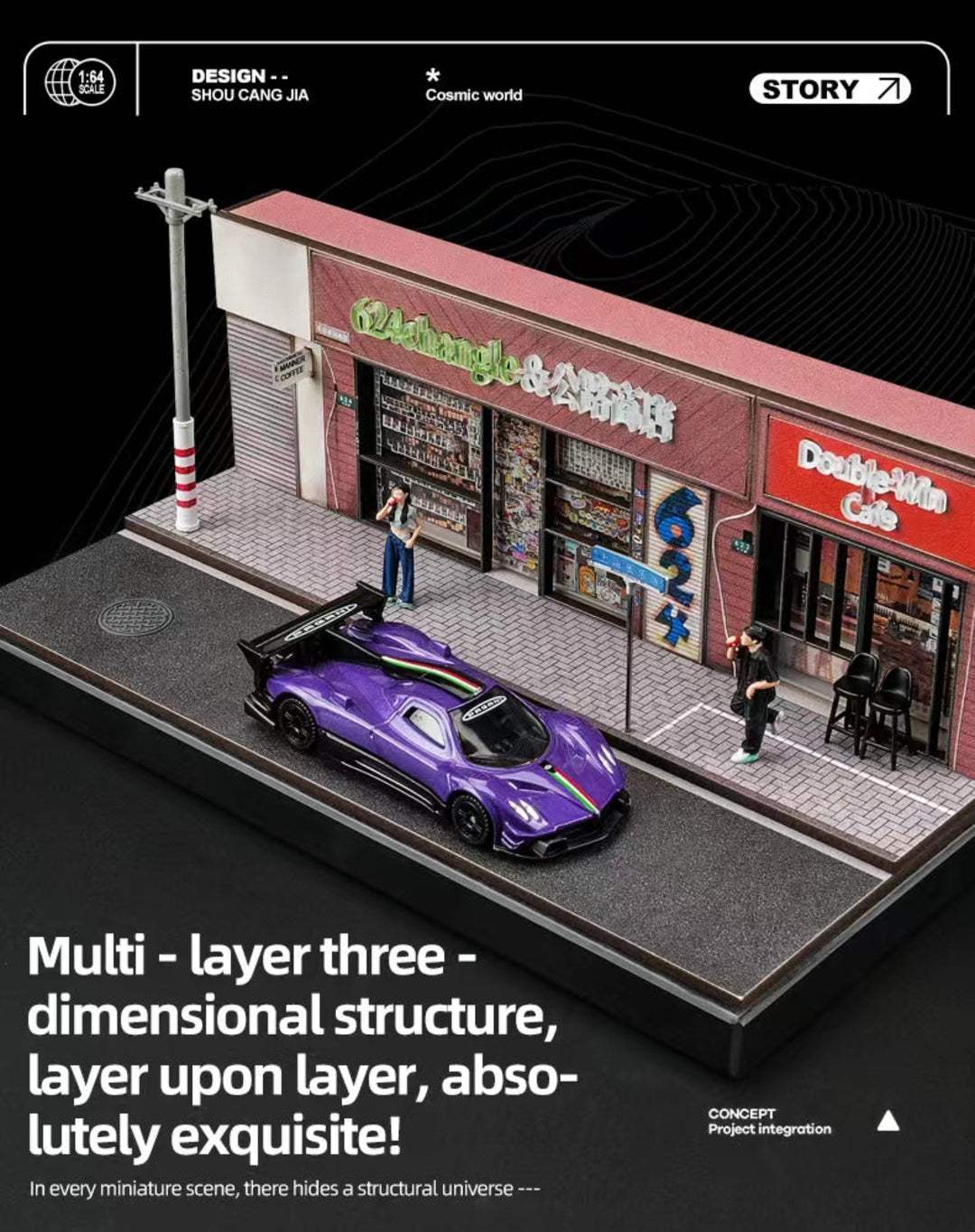 [Preorder] SHOU CANG JIA 1:64 Road Shop (Medium combination) SCJ82012-A