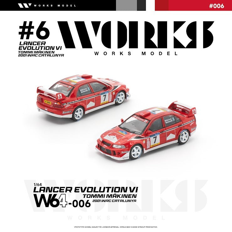 Preorder] Works Model 1:64 Mitsubishi Lancer EVO VI Tommi Makinen