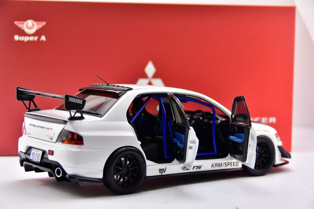 [Preorder] SUPER A 1:18 Mitsubishi EVO9 MR White FQ-360