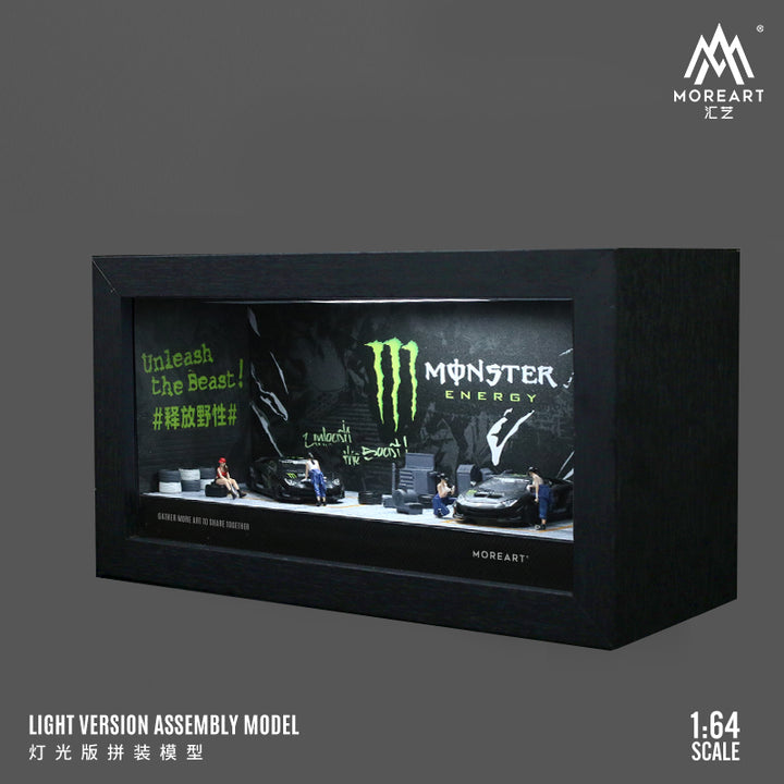 [Preorder] MoreArt 1:64 Repair Shop Scene Model Monster/Redbull