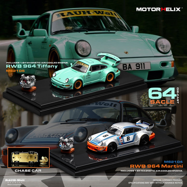 [Preorder] MOTORHELIX 1:64 Porsche RWB 964 (4 Colours) M62104/M62105/M62106/M62107