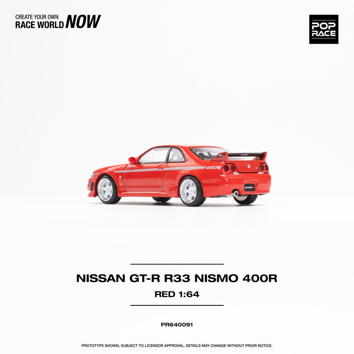 [Preorder] POPRACE 1:64 NISSAN GT-R R33 NISMO 400R - SUPER CLEAR RED