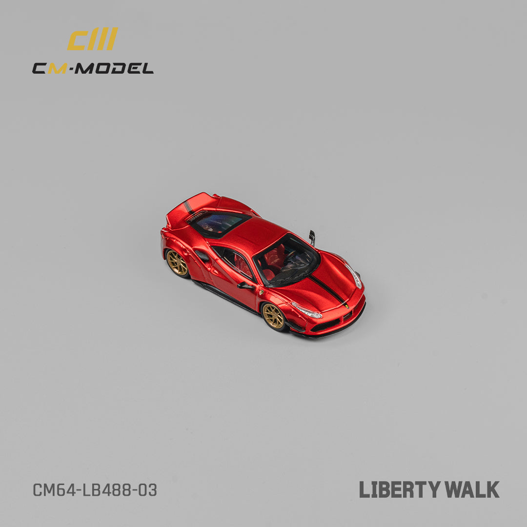 [Preorder] CM Model 1:64 LBWK 488 Widebody Metallic red