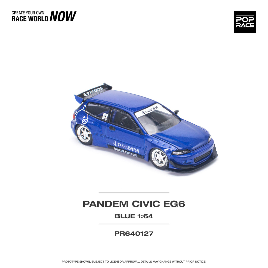 [Preorder] POPRACE 1:64 PANDEM CIVIC EG6 v1.5 METALLIC BLUE