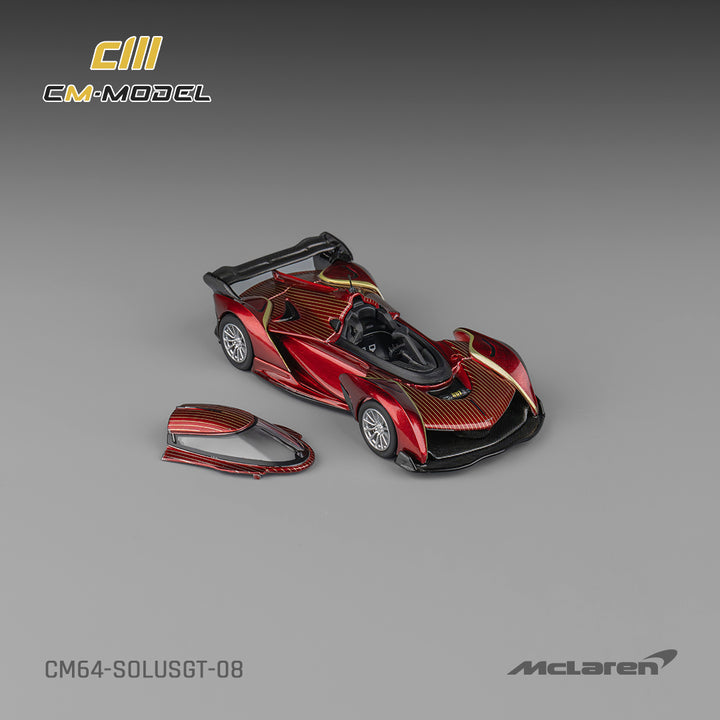 [Preorder] CM Model 1:64 McLaren SolusGT Metallic Red with Gold