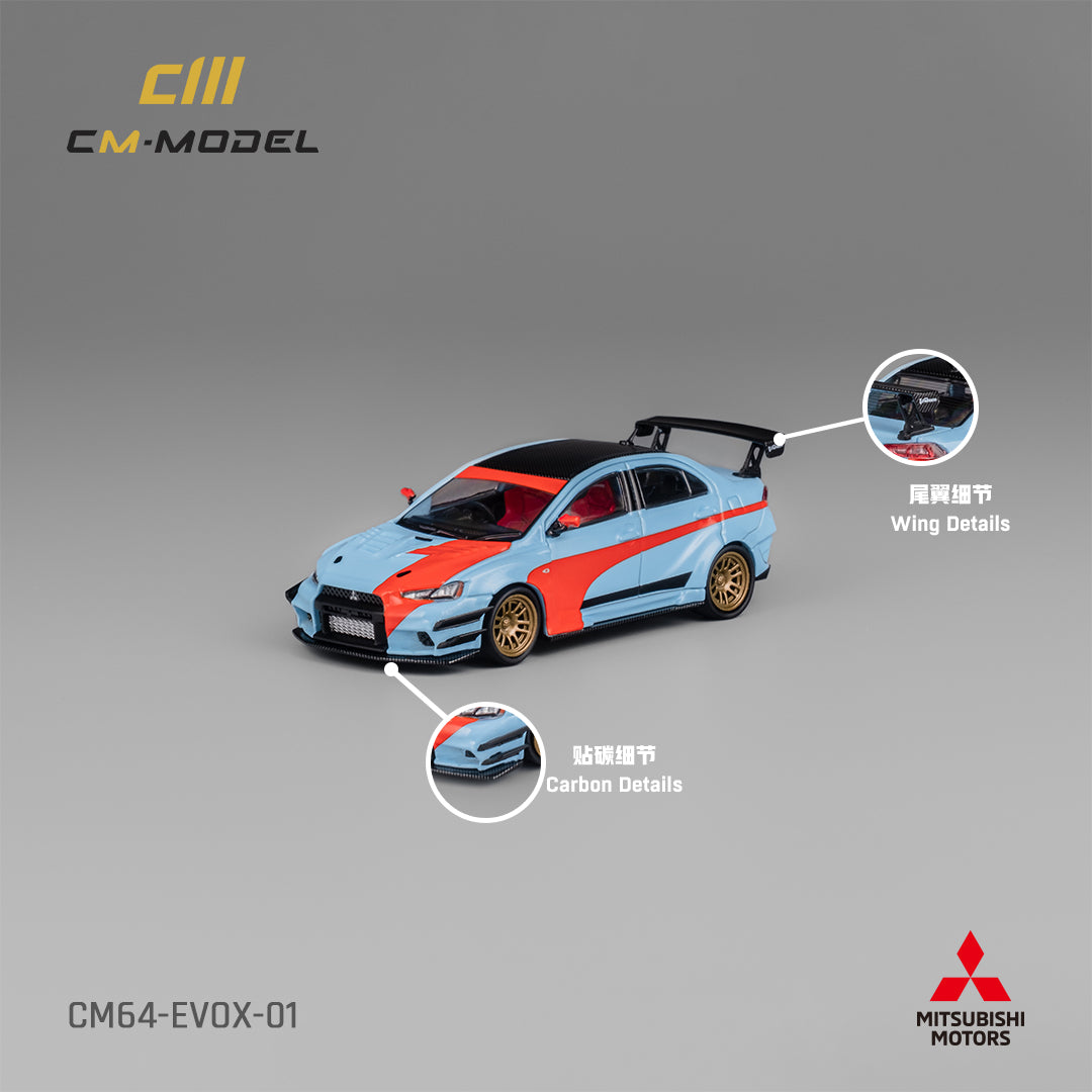 CM Model 1:64 Mitsubishi Lancer Evo X Varis Widebody Orange &amp; Blue CM64-EVOX-01