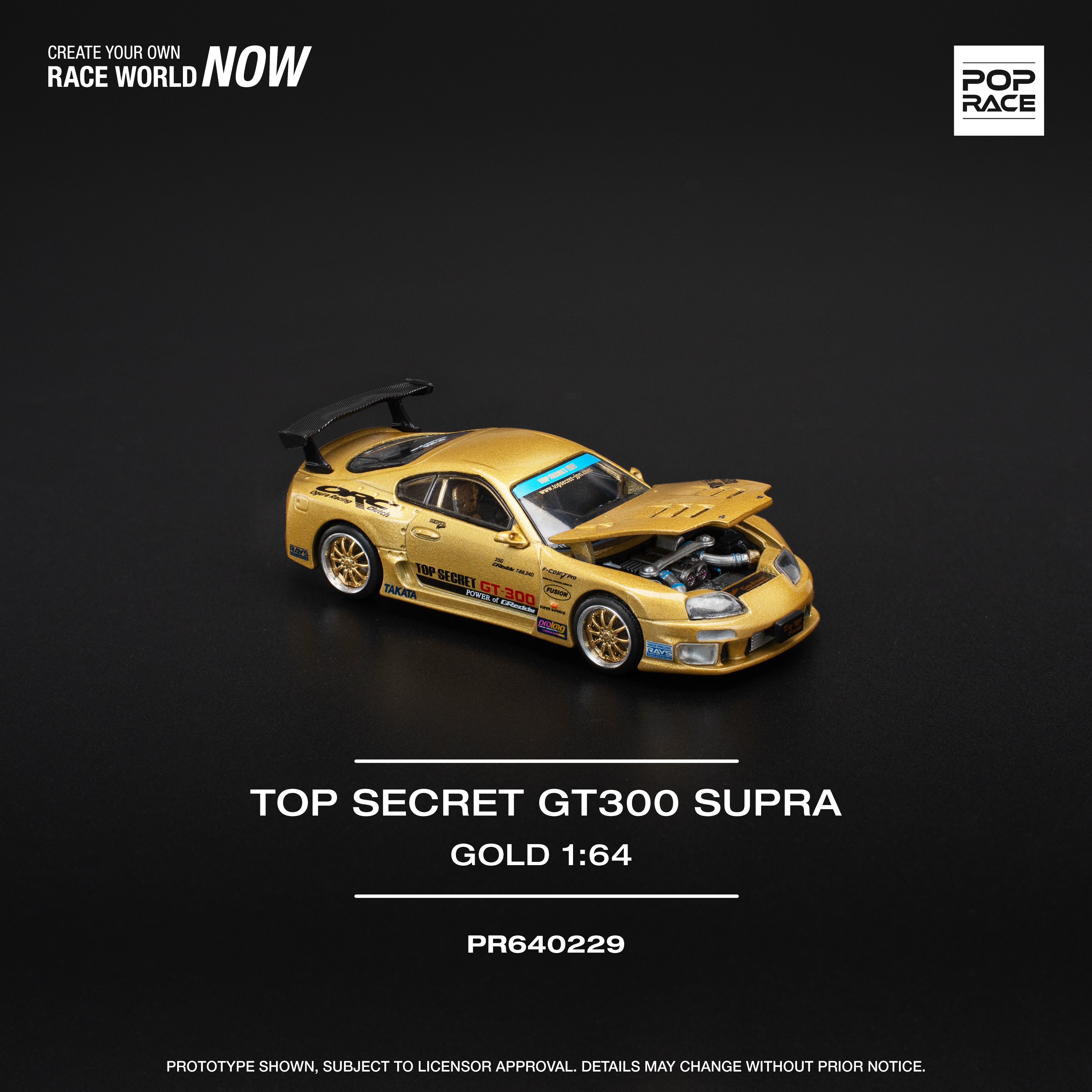 POPRACE 1:64 Toyota Supra Top Secret GT300 PR640229 – Horizon Diecast