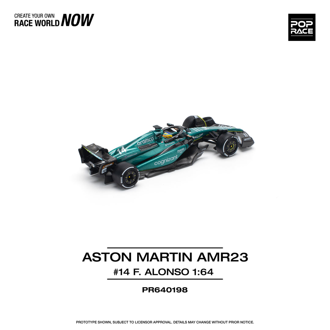 [Preorder] POPRACE 1:64 ASTON MARTIN AMR23 F1 - #14 F. ALONSO