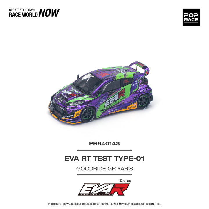 POPRACE 1:64 TOYOTA EVA RT TEST TYPE-01 GOODRIDE GR YARIS PR640143
