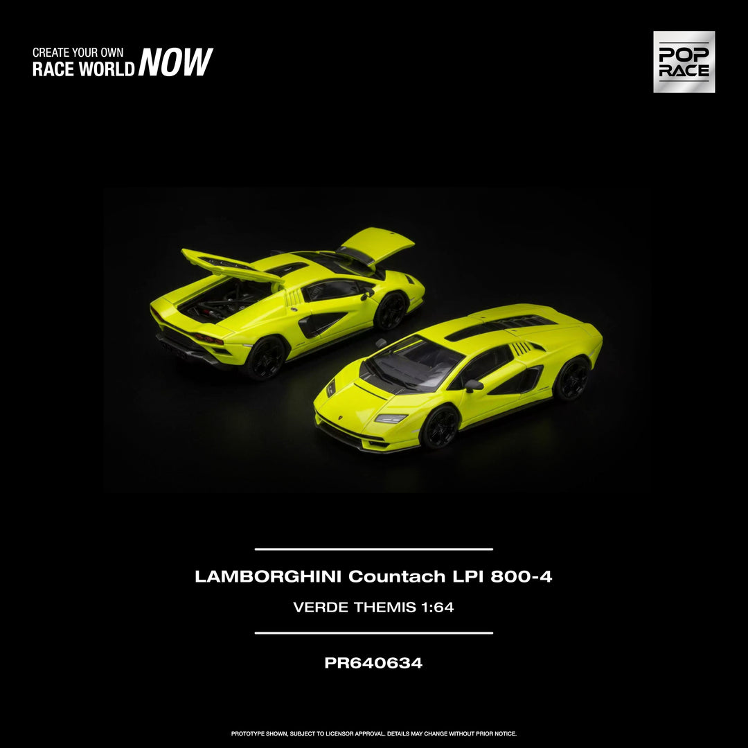 [Preorder] POPRACE 1:64 LAMBORGHINI COUNTACH LPI 800-4 VERDE THEMIS PR640634