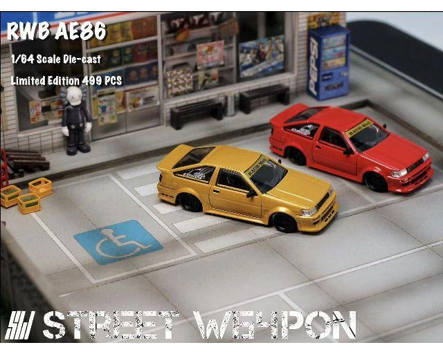 Street Weapon 1:64 RWB Toyota AE86 Wide Body (3 Colours)