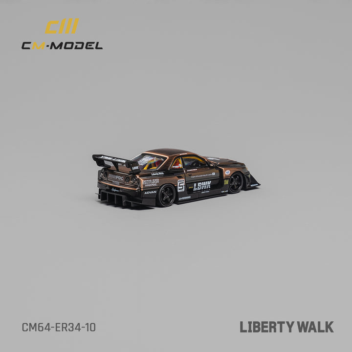 [Preorder] CM Model 1:64 Nissan LBWK ER34 NO.5 Bronze