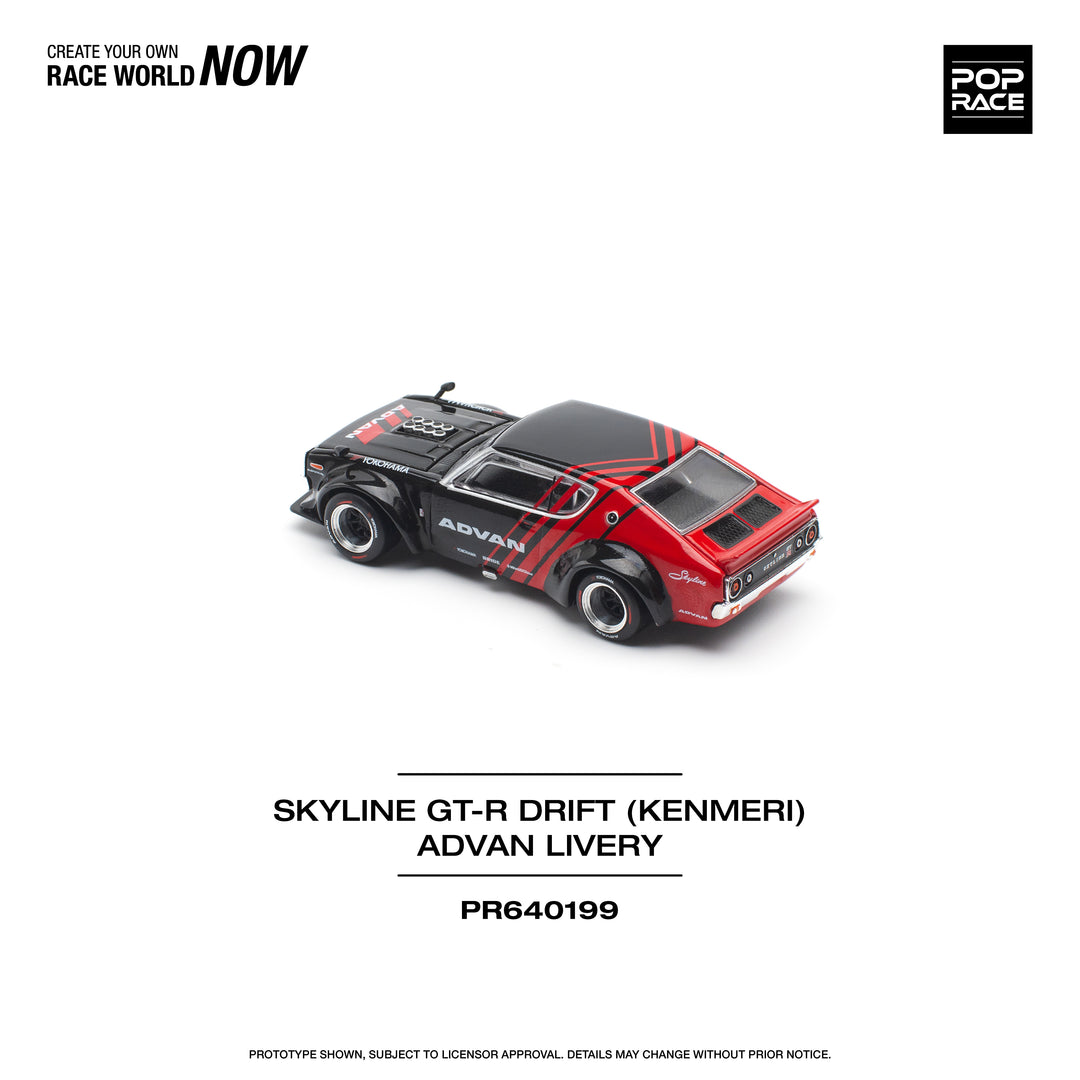 [Preorder] POPRACE 1:64 SKYLINE GT-R DRIFT (KENMERI) - ADVAN LIVERY