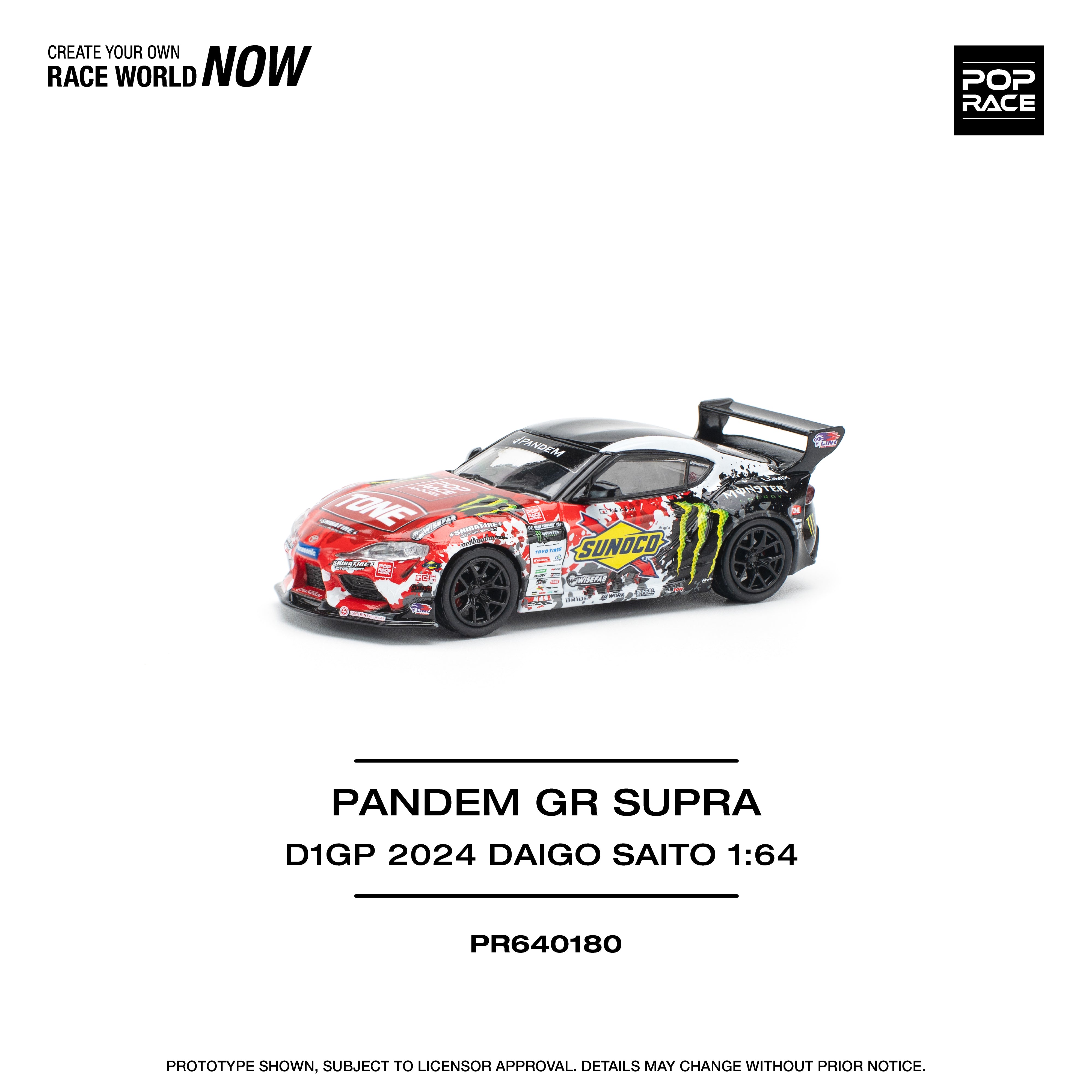 POPRACE 1:64 PANDEM GR SUPRA D1GP 2024 DAIGO SAITO PR640180