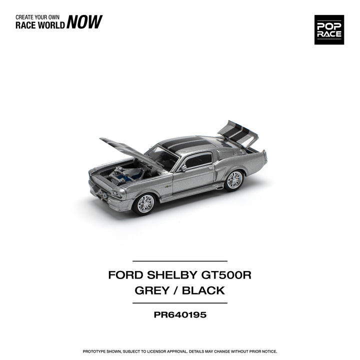 [Preorder] POPRACE 1:64 1967 SHELBY MUSTANG GT500 GREY/BLACK