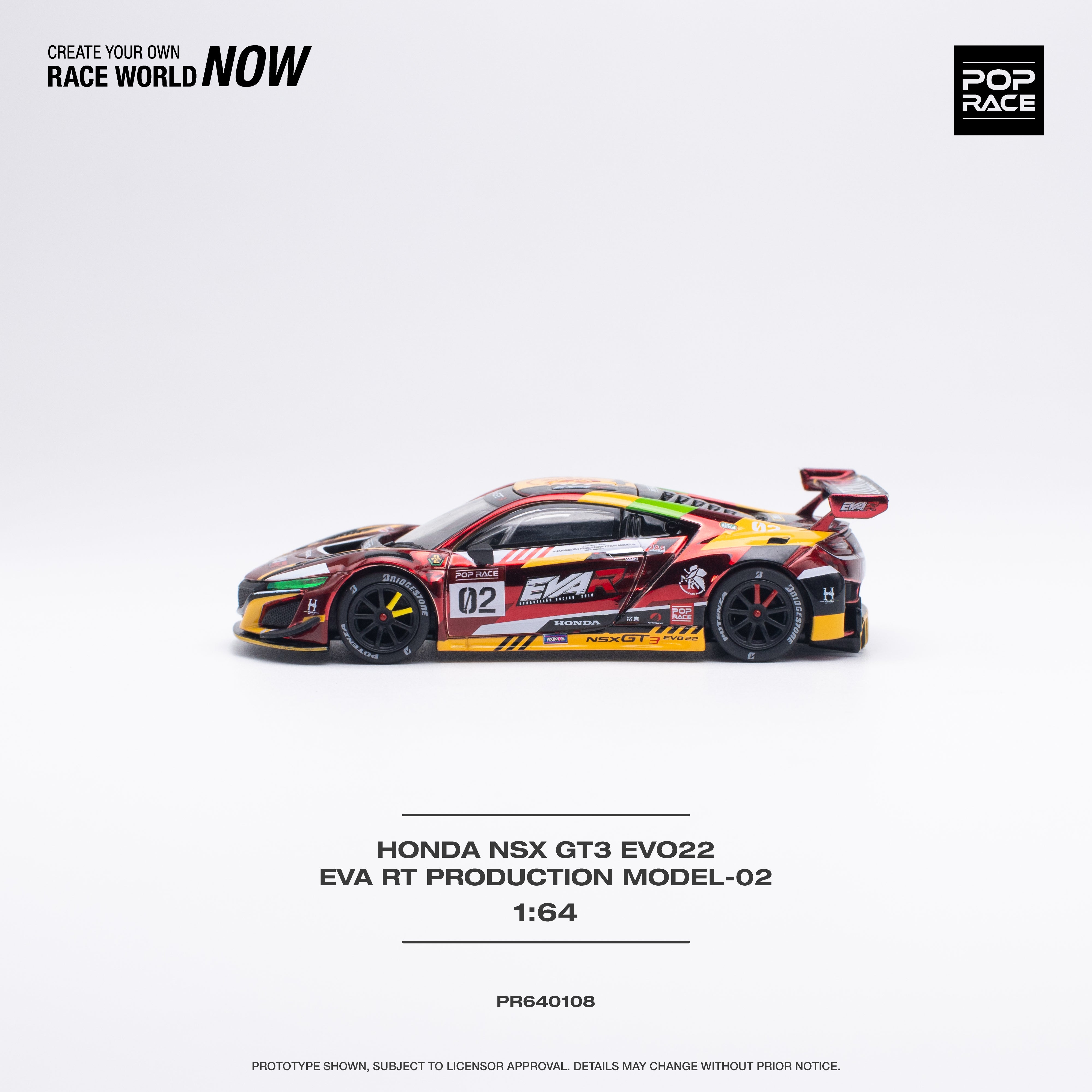 POPRACE 1:64 HONDA NSX GT3 EVO22 EVA RT PRODUCTION MODEL-02