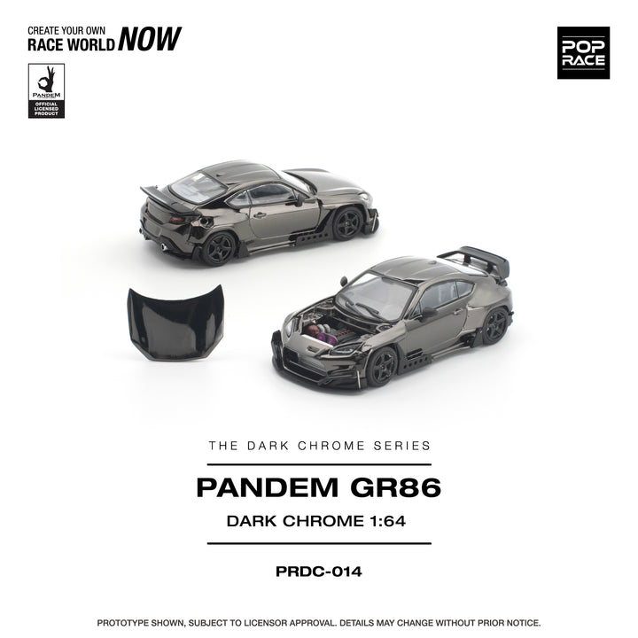 [Preorder] POPRACE 1:64 PANDEM GR 86 DARK CHROME PRDC014