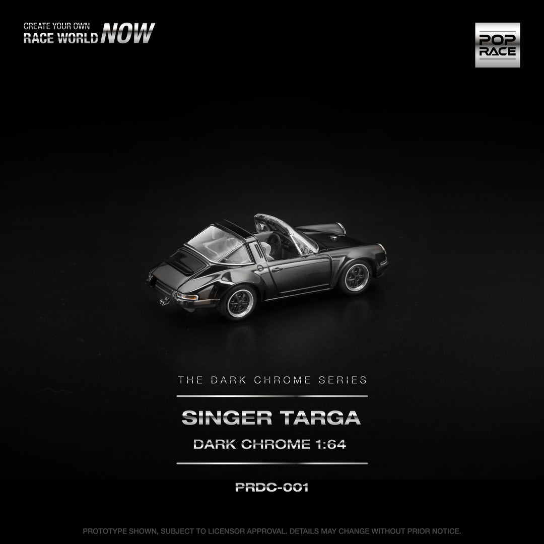 [Preorder] POPRACE 1:64 Singer Targa Dark Chrome PRDC001