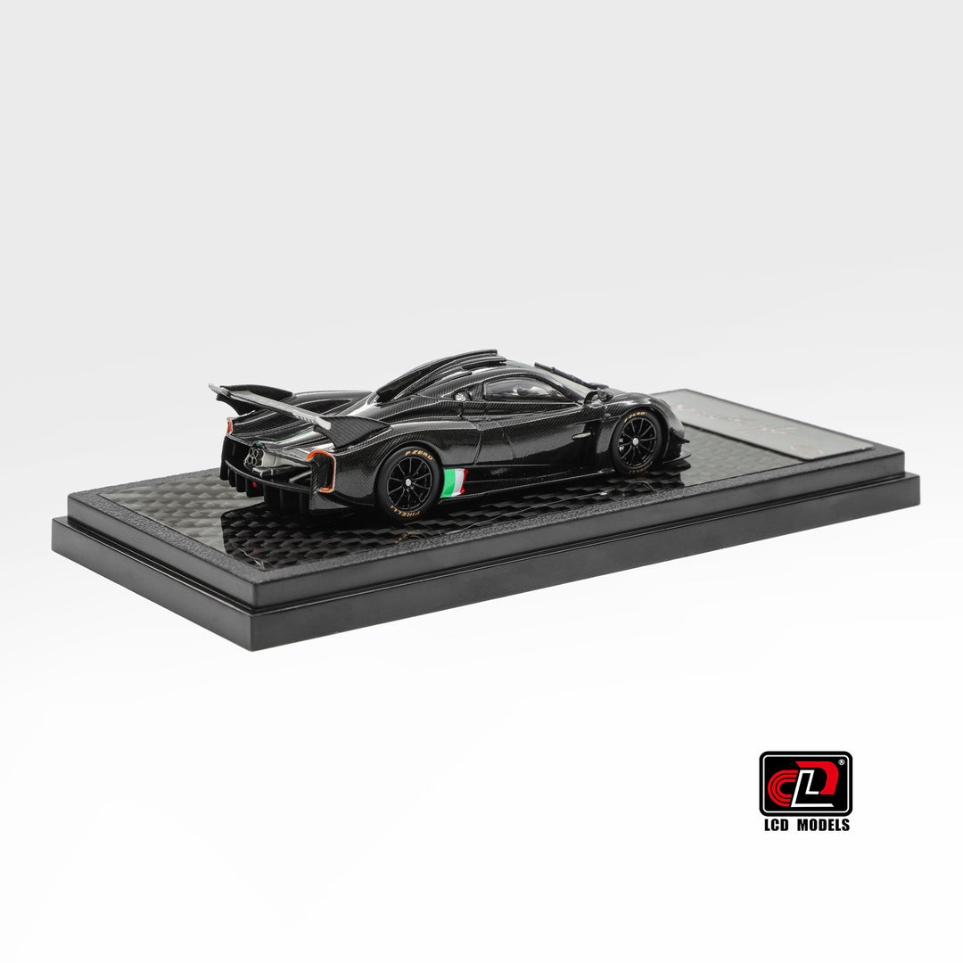 [Preorder] LCD 1:64 Pagani Huayra R Carbon Black with Italian flag LCD64028-CBI